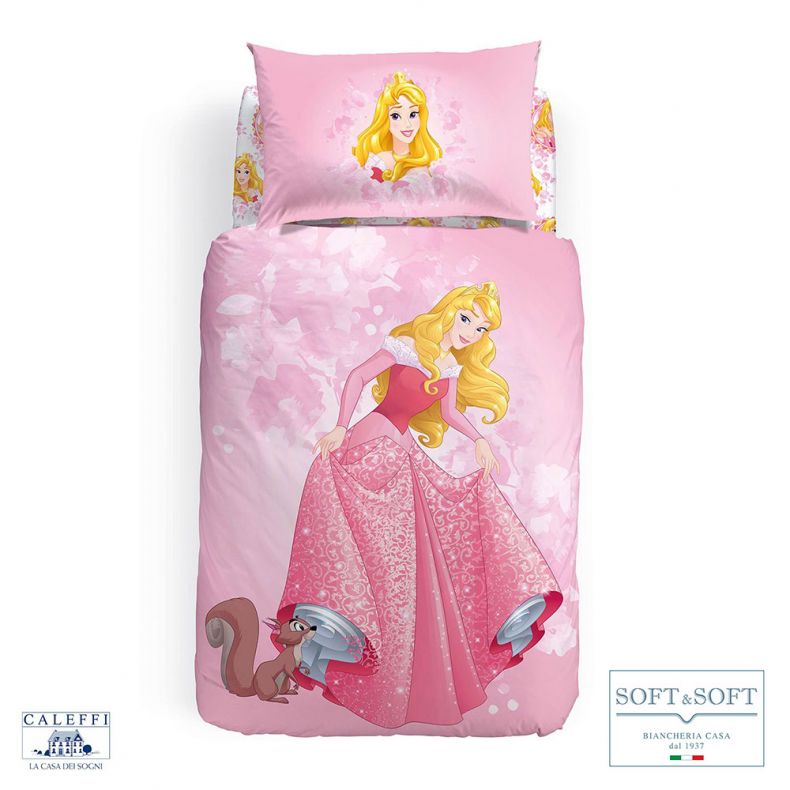 Copripiumino singolo Principesse Disney Caleffi SoftandSoft Soft Soft biacheria da letto Disney