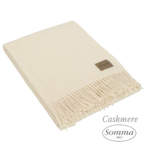 ANTEPRIMA plaid Cashmere 130x180 con frange Somma-Bianco Lana