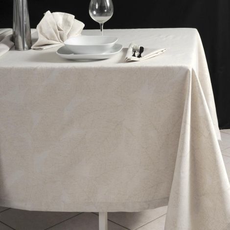 FOLLY JACQUARD set tovaglia 170x270 con 12 tovaglioli-Naturale