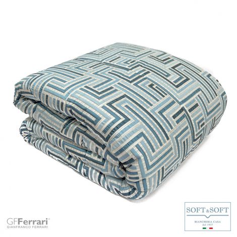 KATIA trapunta jacquard MATRIMONIALE 270x270 GFFERRARI-Azzurro