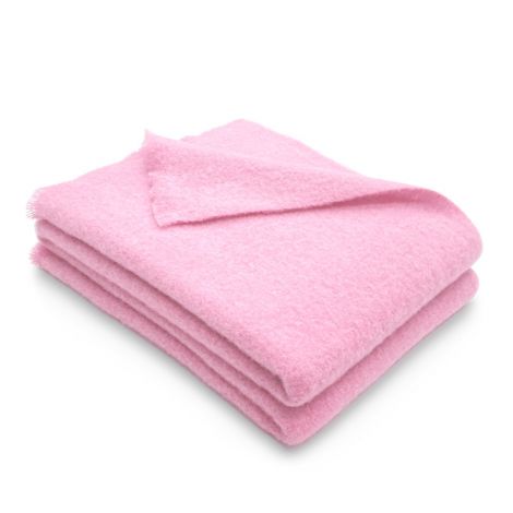 MOHAIR Coperta Lana/ Plaid per letto matrimoniale Rosa