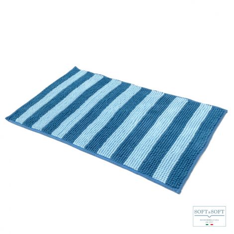 PORTISCO tappeto bagno cm 50x80 fondo antiscivolo-Azzurro