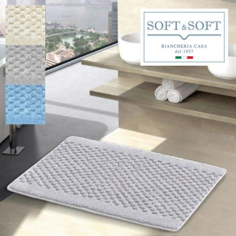 SAVONA Bath mat in pure non-slip cotton 50x80 cm