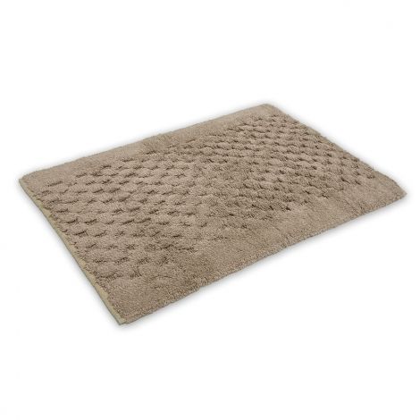 SAVONA Bath mat in pure non-slip cotton 65x120 cm - Taupe