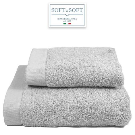 STAR 600 set 2 asciugamani viso e ospite 600 gr/m²-Grigio