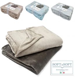 Coperta Plaid in Pile singola cm 160x200 - per letto o divano