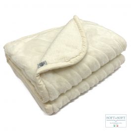 Coperta Lana Merinos 200x200 cm - Coperta Morbida in 100% lana di Pecora  Merino - Coperta Grande e Soffice - Peso 500g/m2 - Materiale Traspirante :  : Casa e cucina