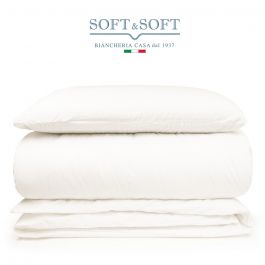 Copripiumino per letto matrimoniale bianco stone washed