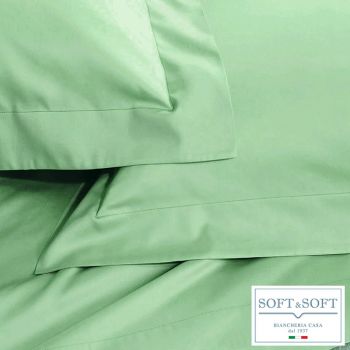 SOFT complete sheets for KING DOUBLE bed cm 200X200+35-Green